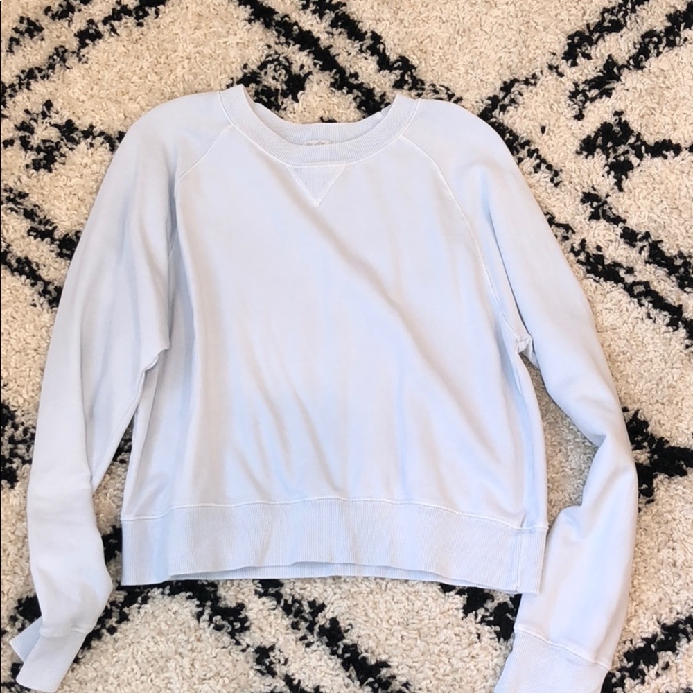 brandy light blue sweatshirt